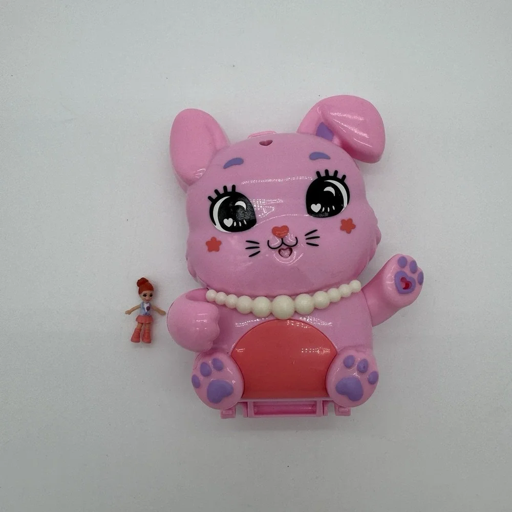 Polly Pocket Tea Party Bunny Compact Playset W Figure Accessories